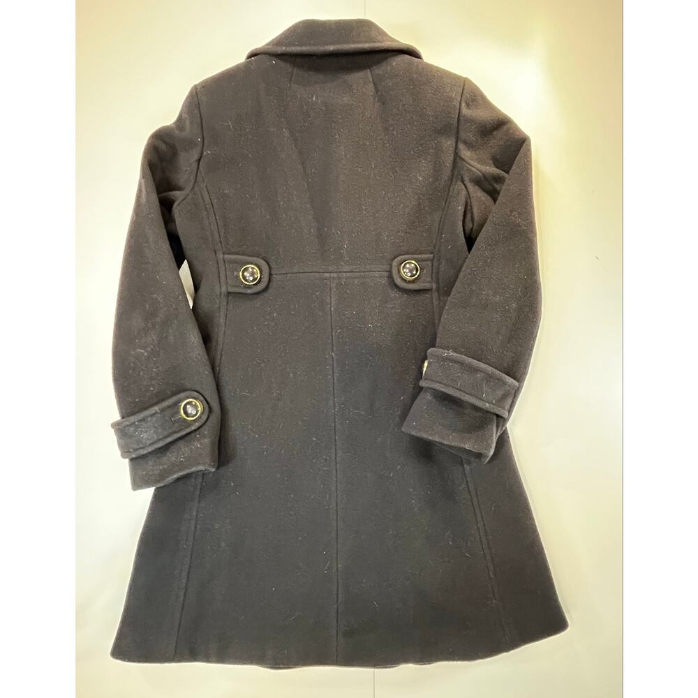 Preston & York Y2K Wool Cashmere Coat Women’s Sz 8 Black Gold Button Tailored - Picture 9 of 9